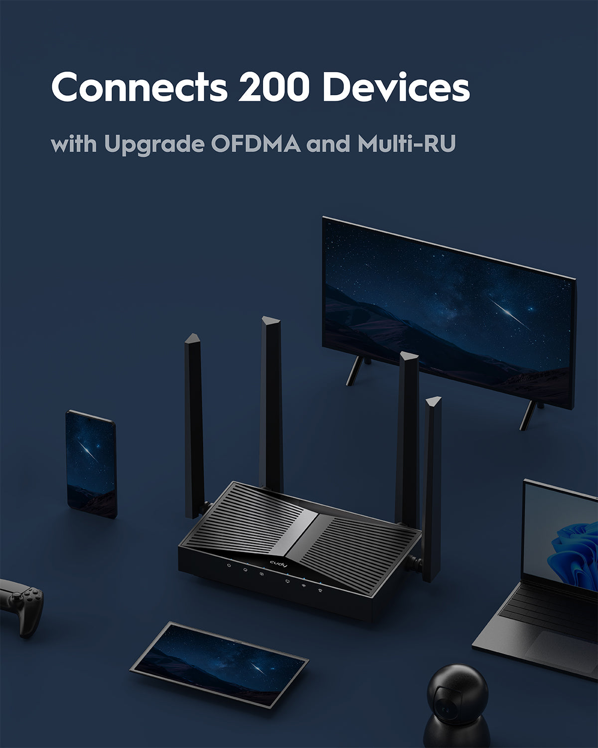 CUDY WR3600 - BE3600 Gigabit Wi-Fi 7 Mesh Router view 4