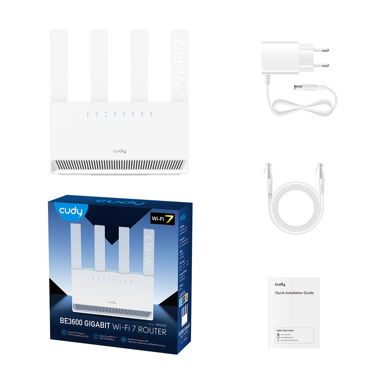 CUDY WR3600E - BE3600 Gigabit Wi-Fi 7 Mesh Router view 2