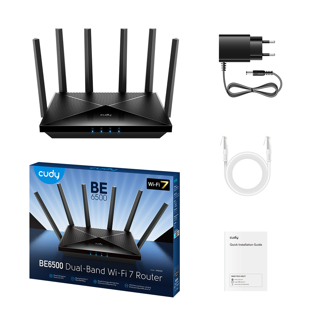 Cudy WR6500 - BE6500 Gigabit Wi-Fi 7 Mesh Router view 3