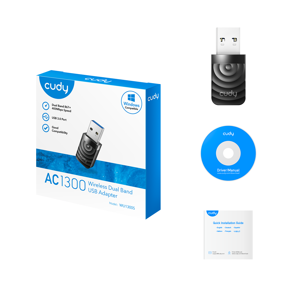 Cudy WU1300S - AC1300 Wi-Fi USB 3.0 Adapter view 4