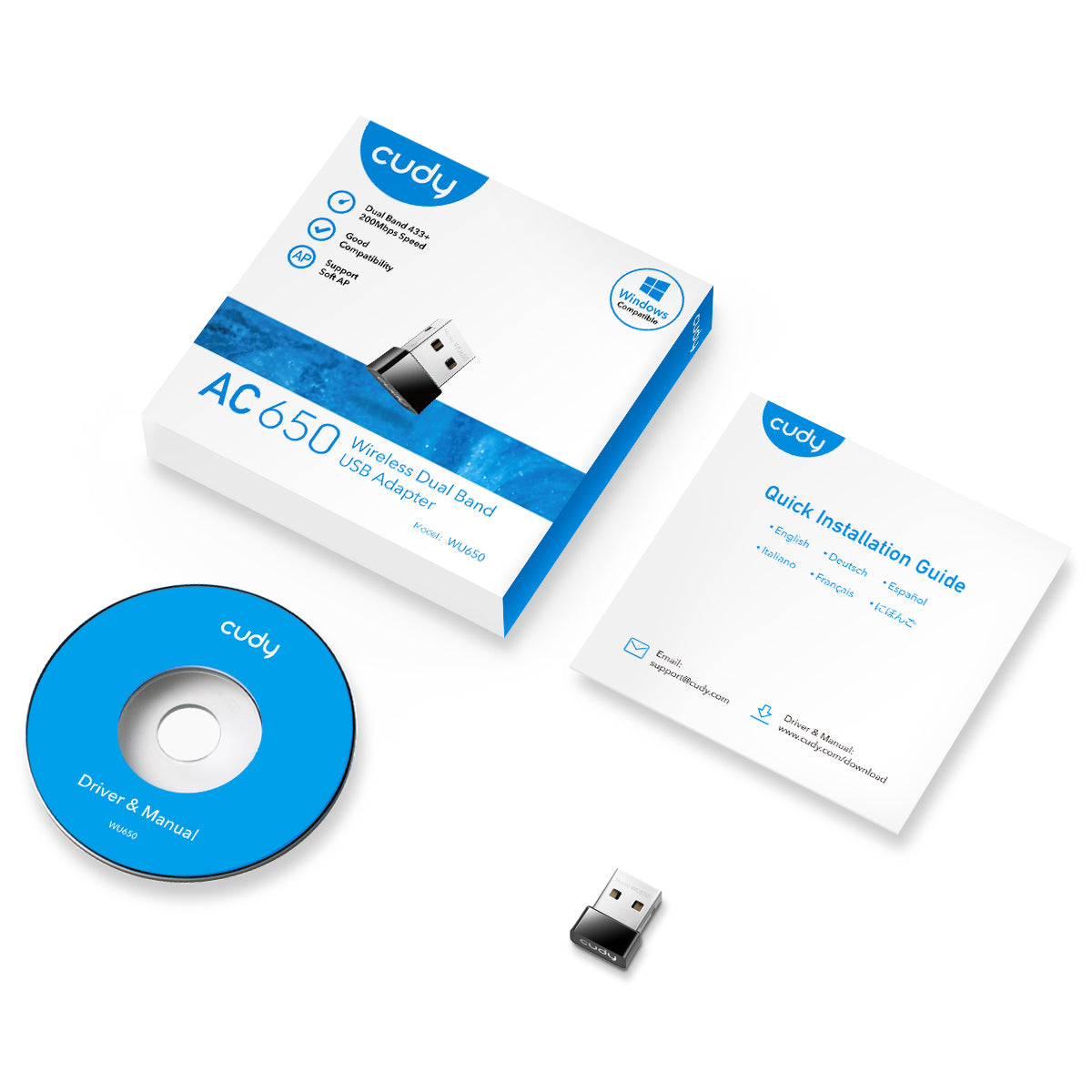 Cudy WU650 - AC650 Wi-Fi Nano USB Adapter view 5