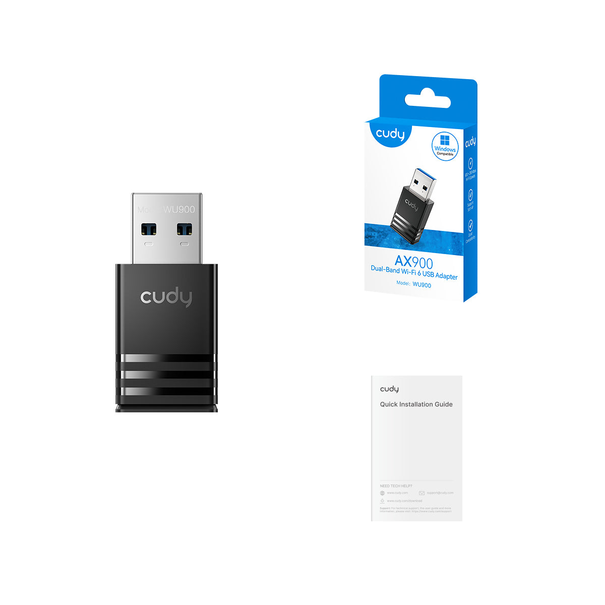 Cudy WU900 - AX900 Wi-Fi 6 USB  Adapter view 4